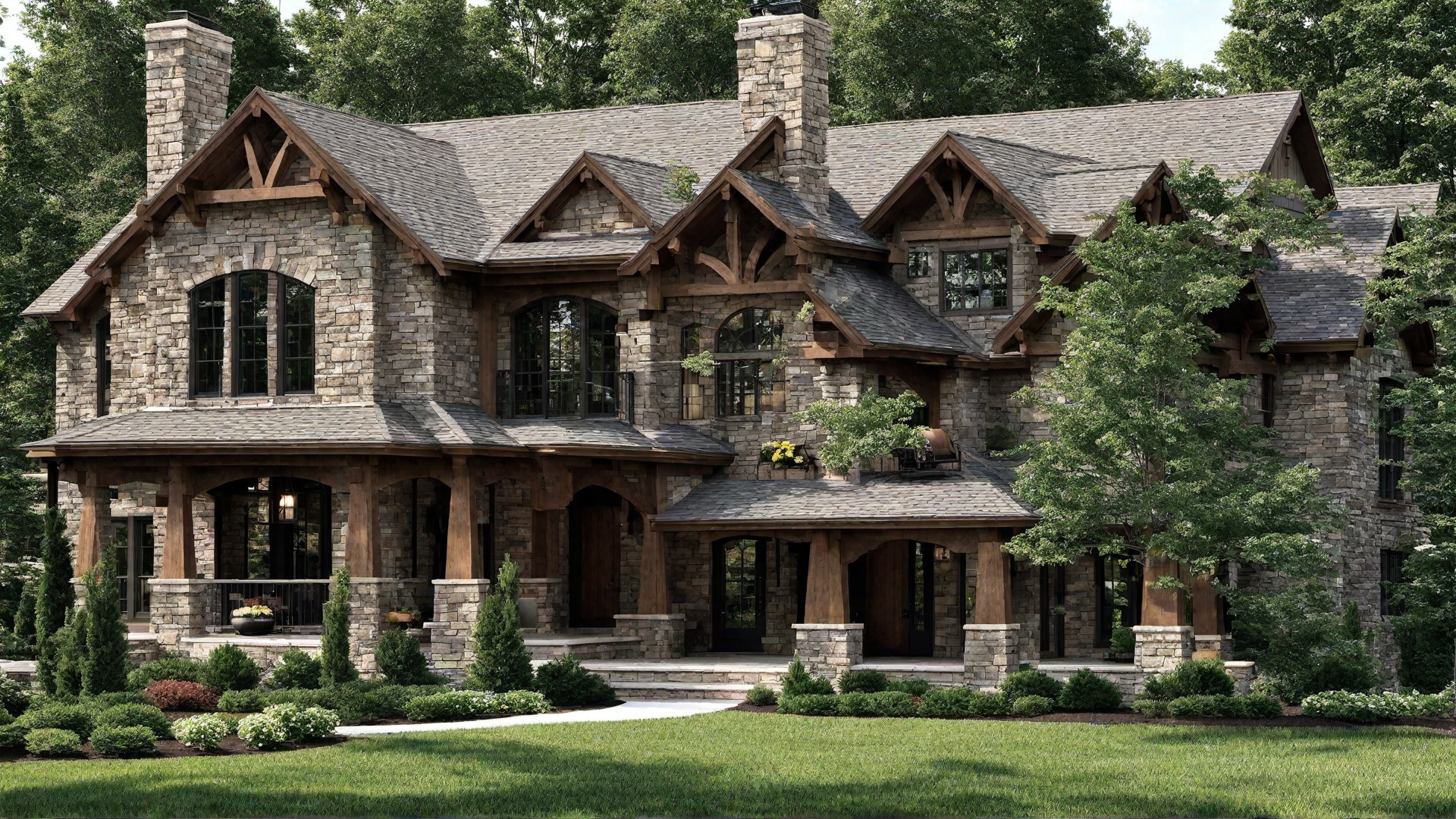 Timeless Beauty: Stone Accents Adding Elegance to a Rustic Home
