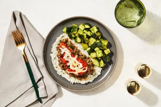 keto italian ground beef bowl