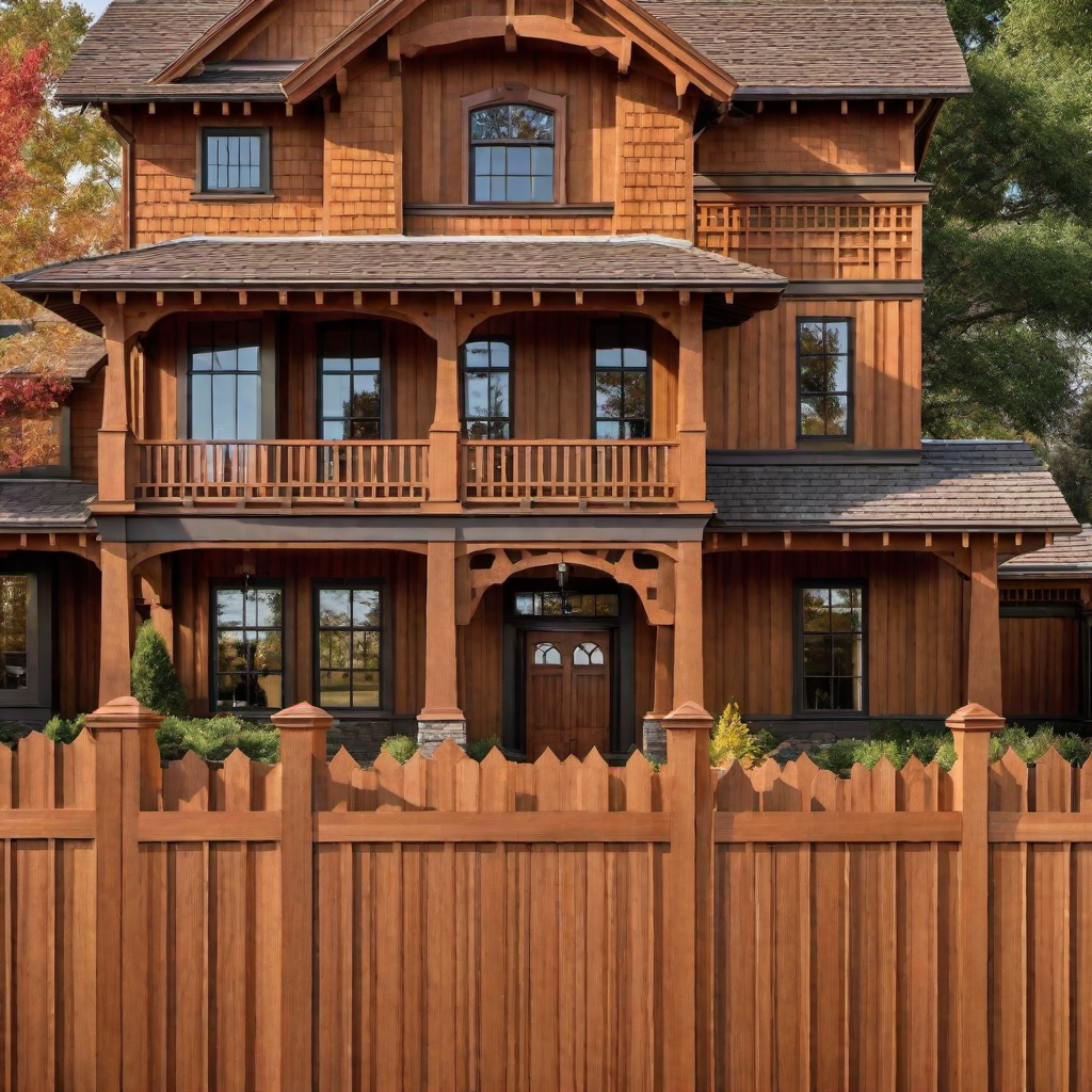 Craftsman Exterior Fences: Wooden Boundaries