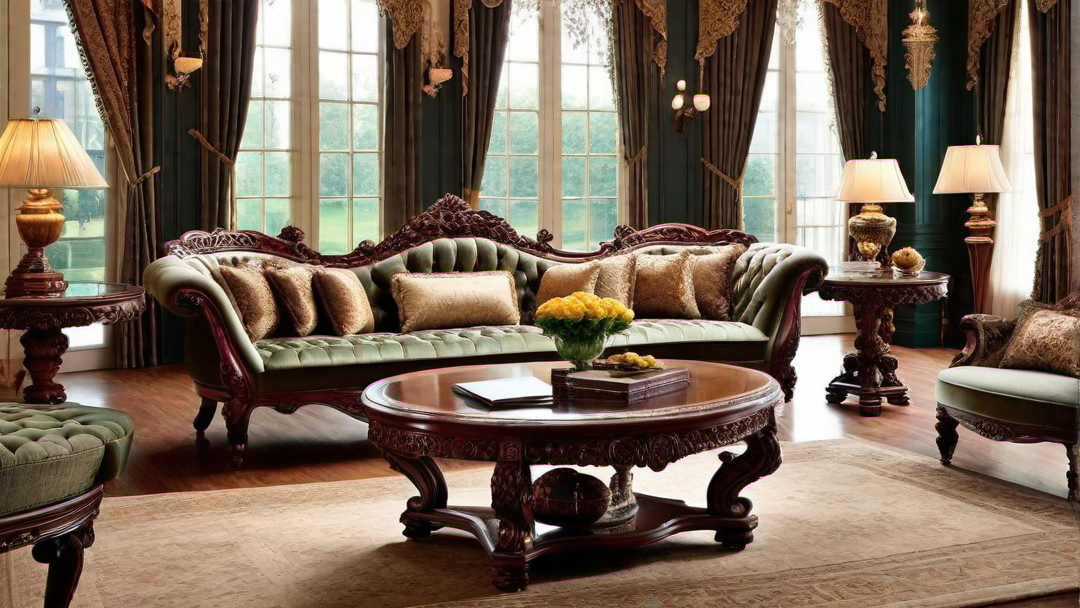 Victorian Coffee Table: Ornate Centerpiece in the Living Room