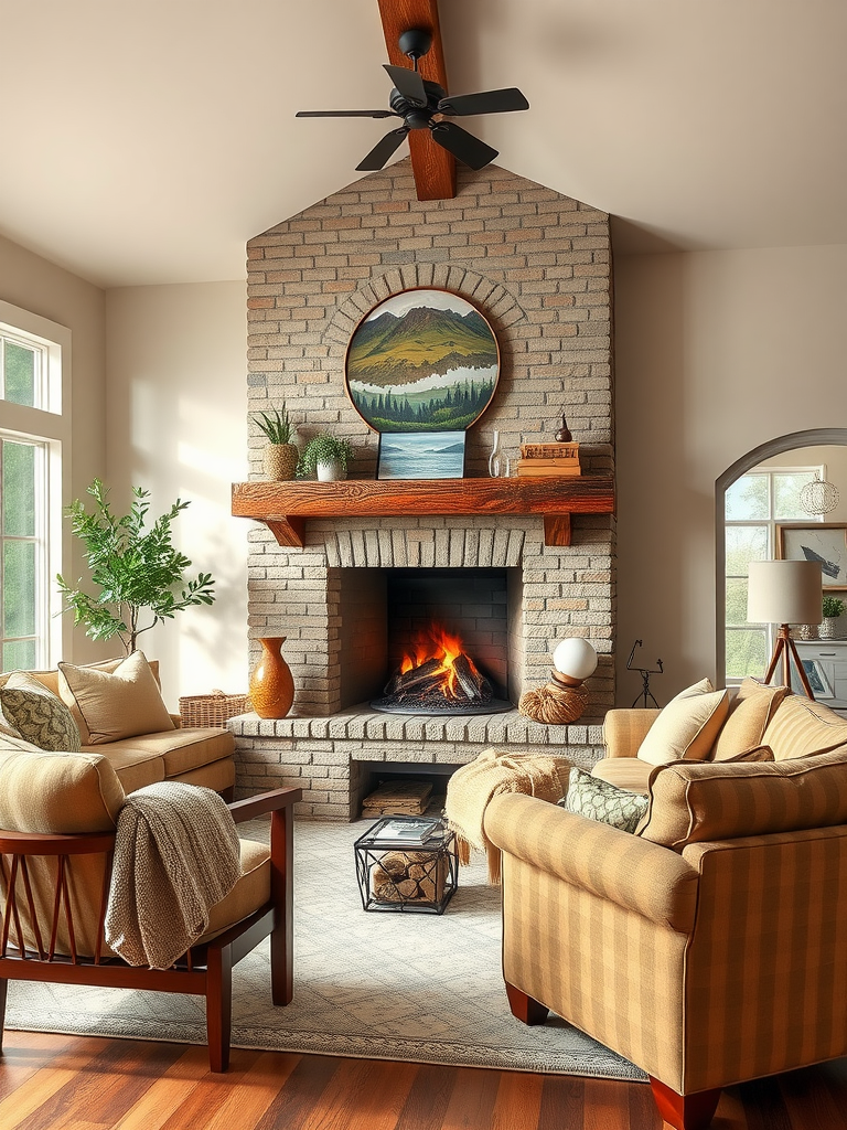 Rustic Wooden Mantel for Fireplace