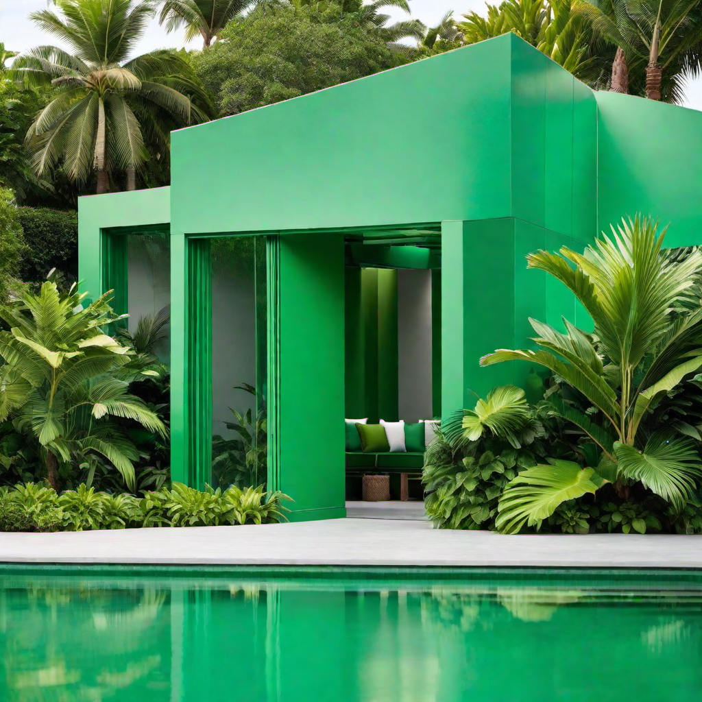Tropical Palm Green House Exterior