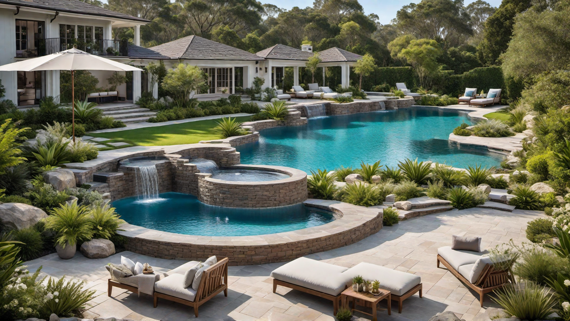 High Tech Pool with Automated Features