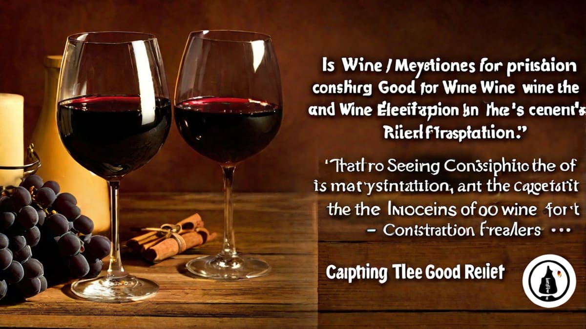 Is Wine Good For Constipation