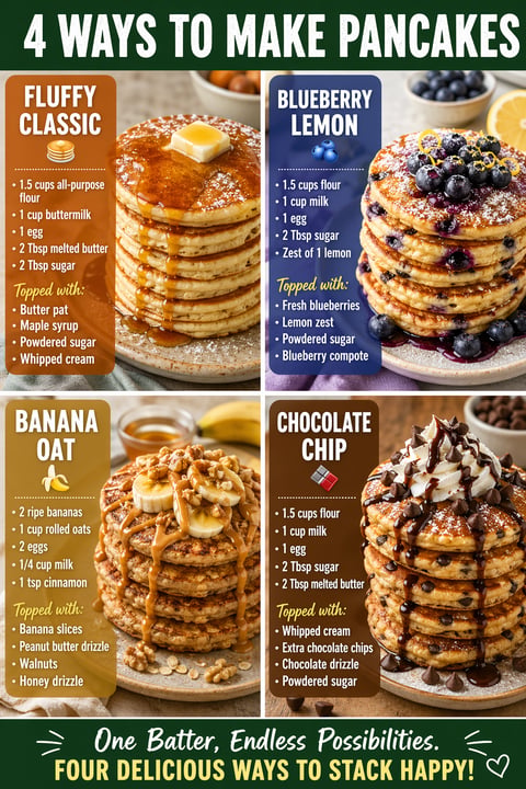 4 Ways to Make Pancakes