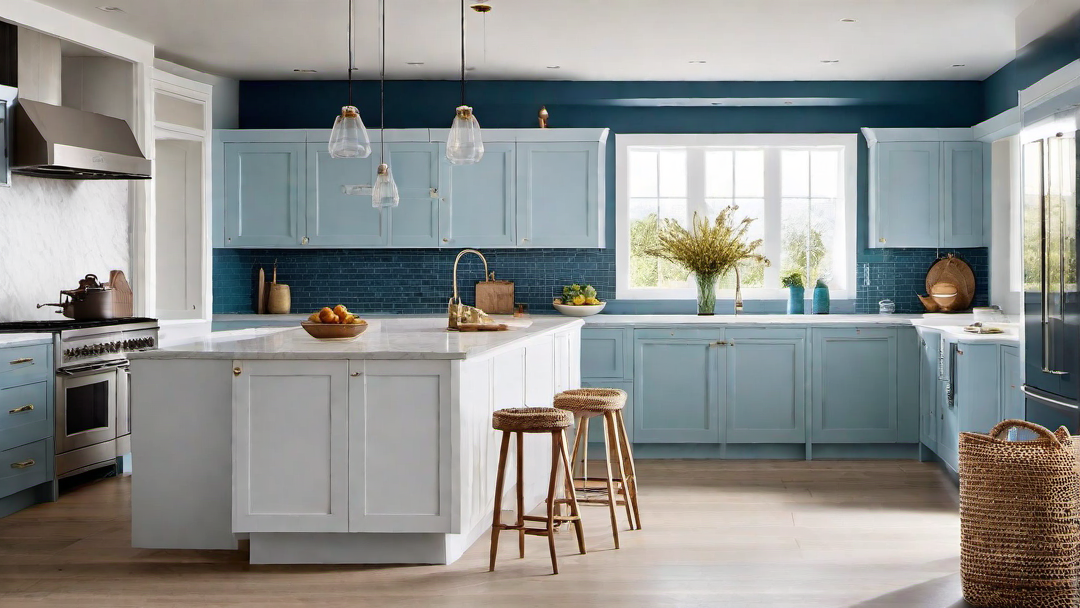 Coastal Inspiration: Sleek Kitchen Infused with Beachy Vibes