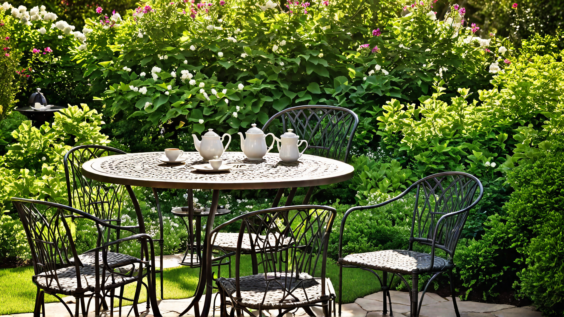 Bistro Table with Chairs for Morning Coffee