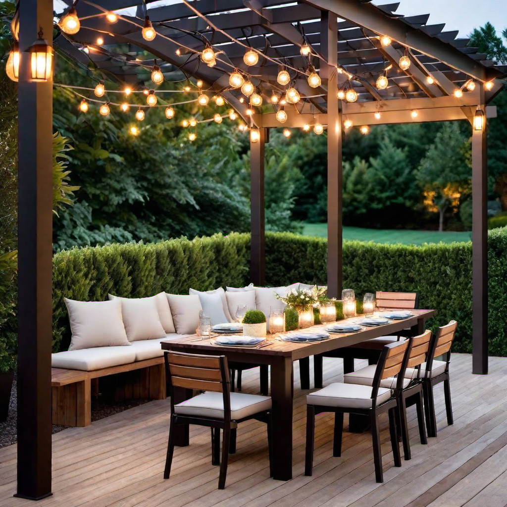 32. Al Fresco Dining: Gazebo Setup for Outdoor Meals