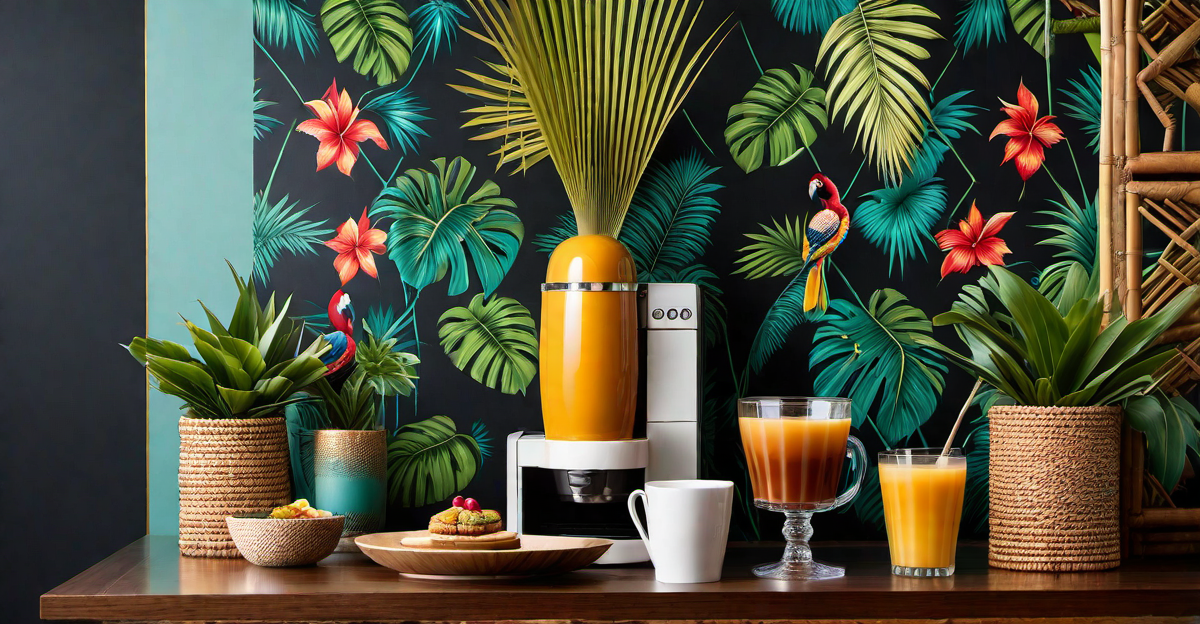 20. Tropical Infusion: Island-inspired Themes for Your Home Coffee Bar