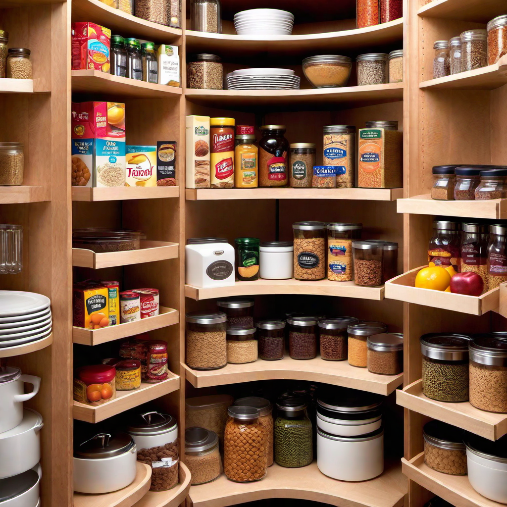 Lazy Susan Turntables: Efficiently Using Corner Pantry Space