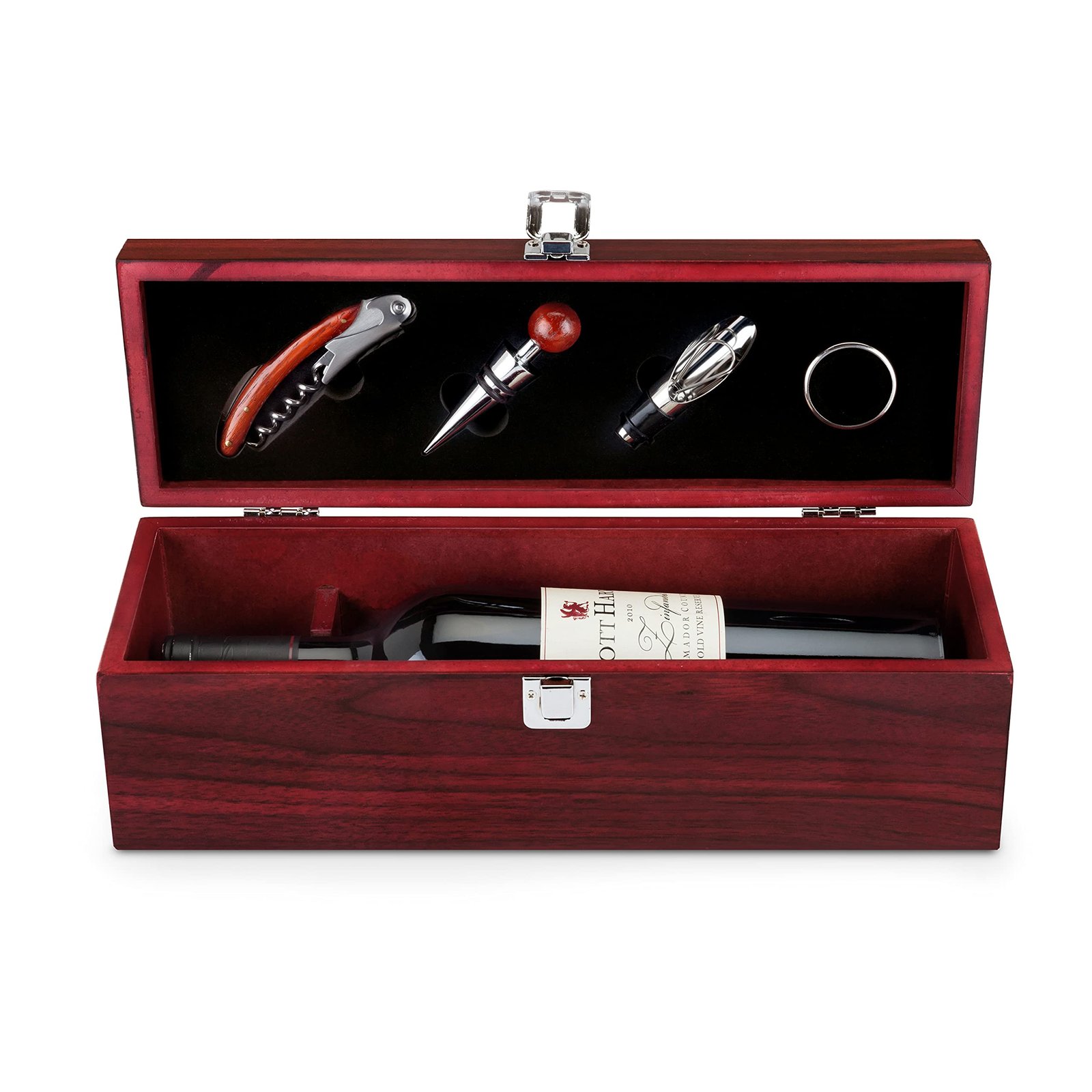 True Cherry 1-Bottle Wine Accessories Gift Set