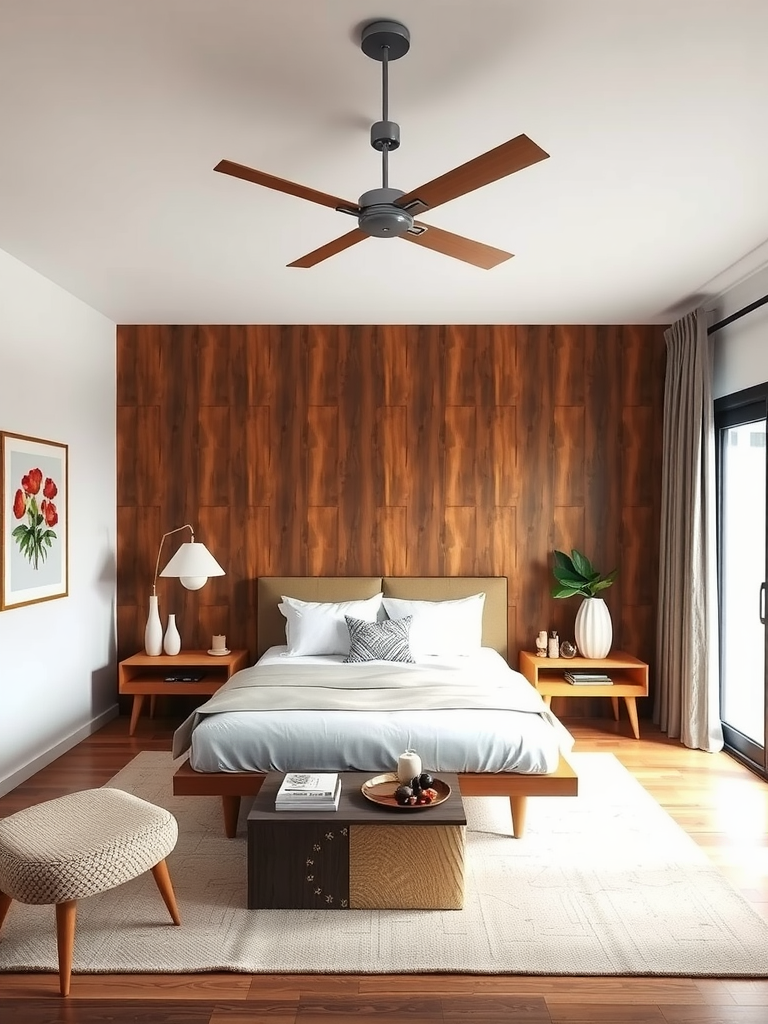 Feng Shui Principles in Mid-Century Modern Bedroom Design