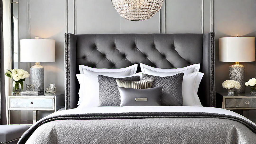 Incorporating Texture and Patterns in a Grey Bedroom