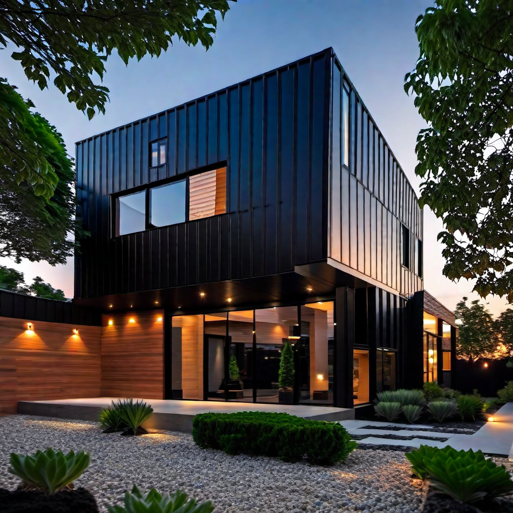 Black is Back: Bold and Dramatic Barndominium Exterior Ideas