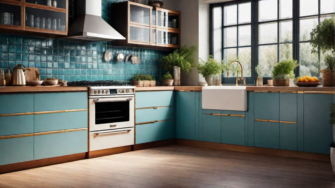 Vintage Charm: Retro Appliances in a Mediterranean Kitchen