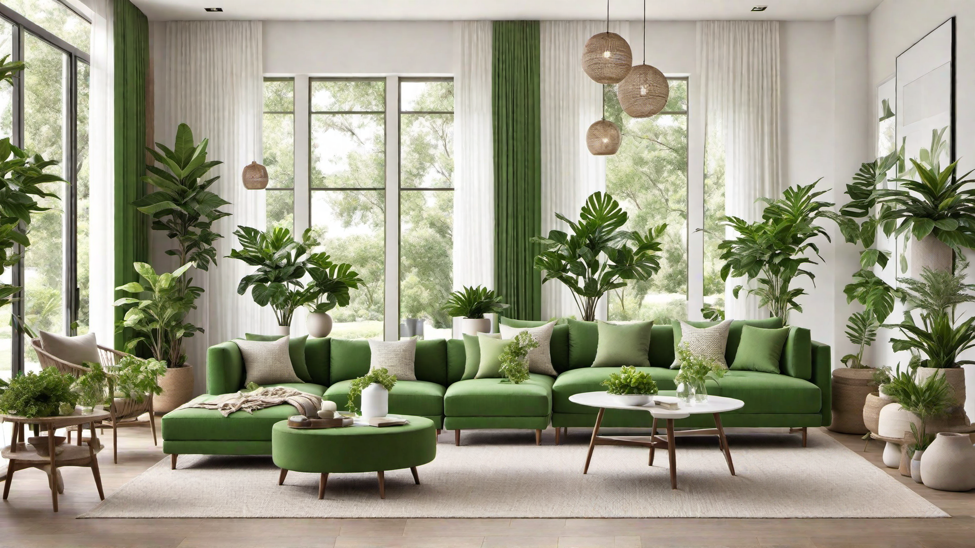 Balanced Blend: Mixing Green with Neutrals in Interior Design