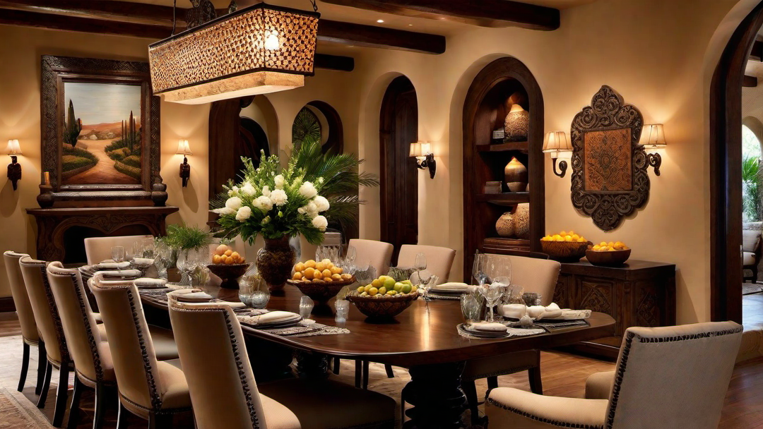 Family Gatherings: Cozy and Welcoming Mediterranean Style Dining Rooms