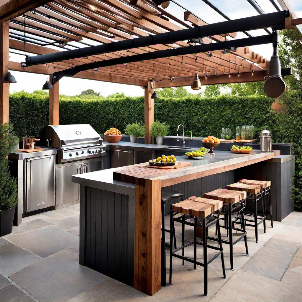 Industrial Outdoor Kitchen Ideas: Utilizing Raw Materials for Urban Flair