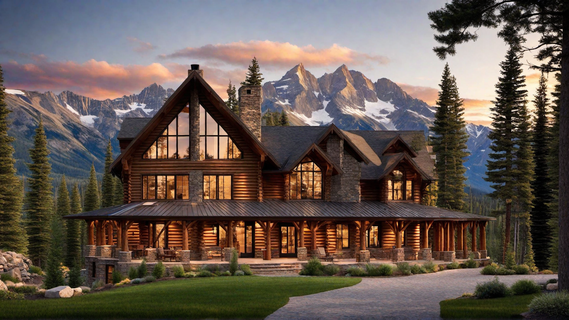 Rustic Log Cabin with Mountain Views