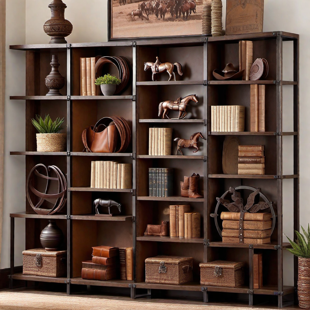 Open Shelving: Displaying Western-Inspired Decor Pieces