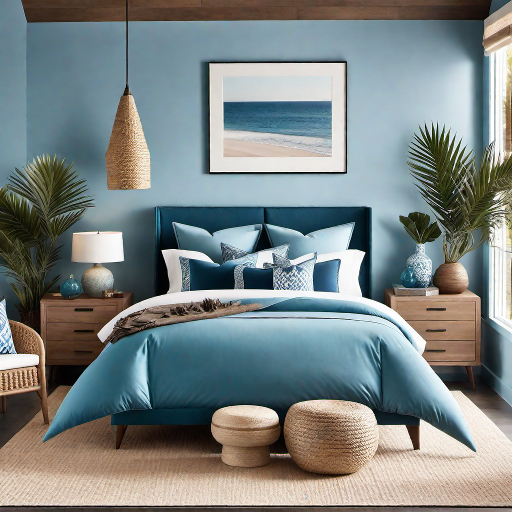 Coastal Western Retreat: Calming Blues and Whites in Modern Decor
