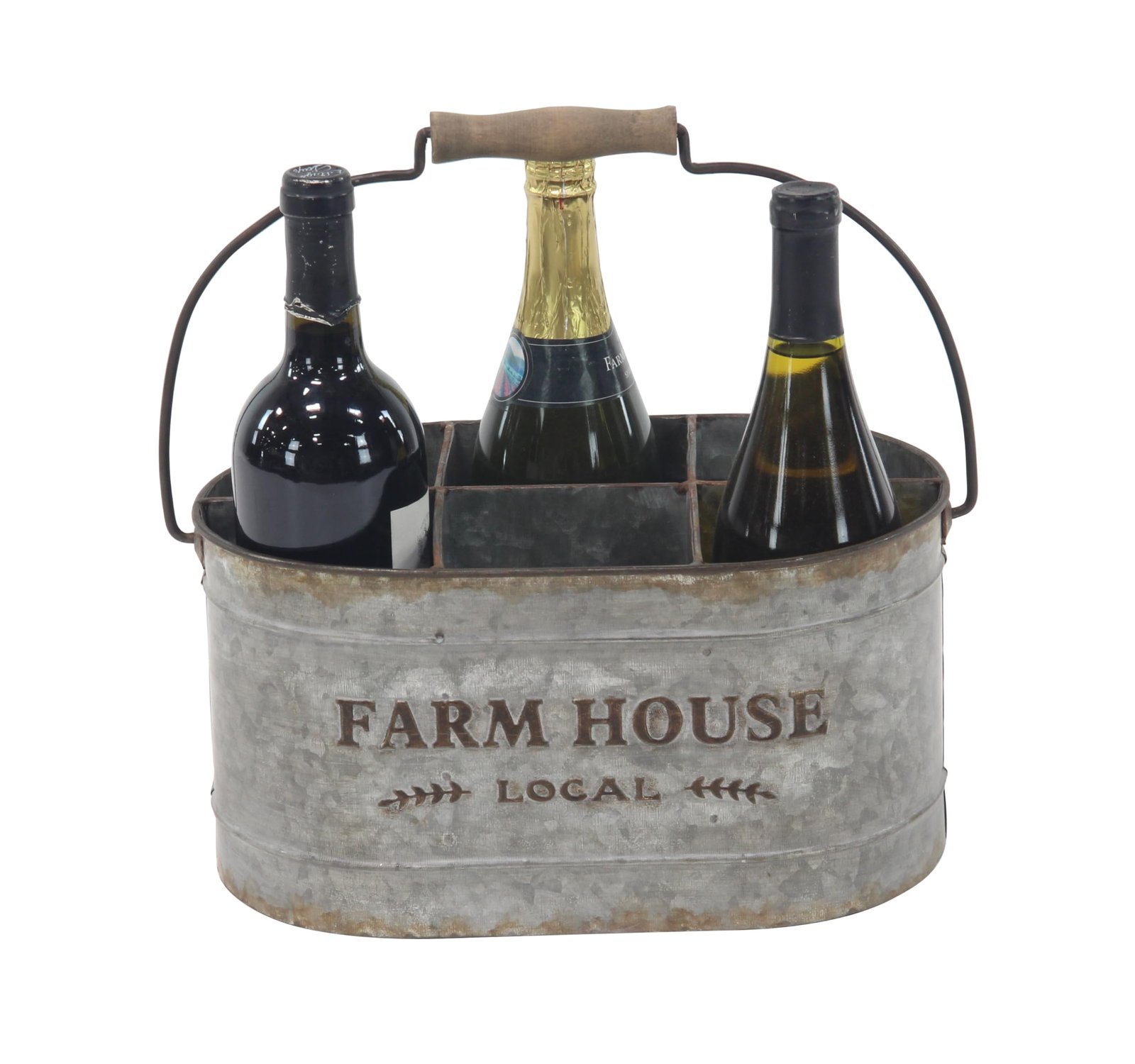 Deco 79 Farmhouse Wine Holder