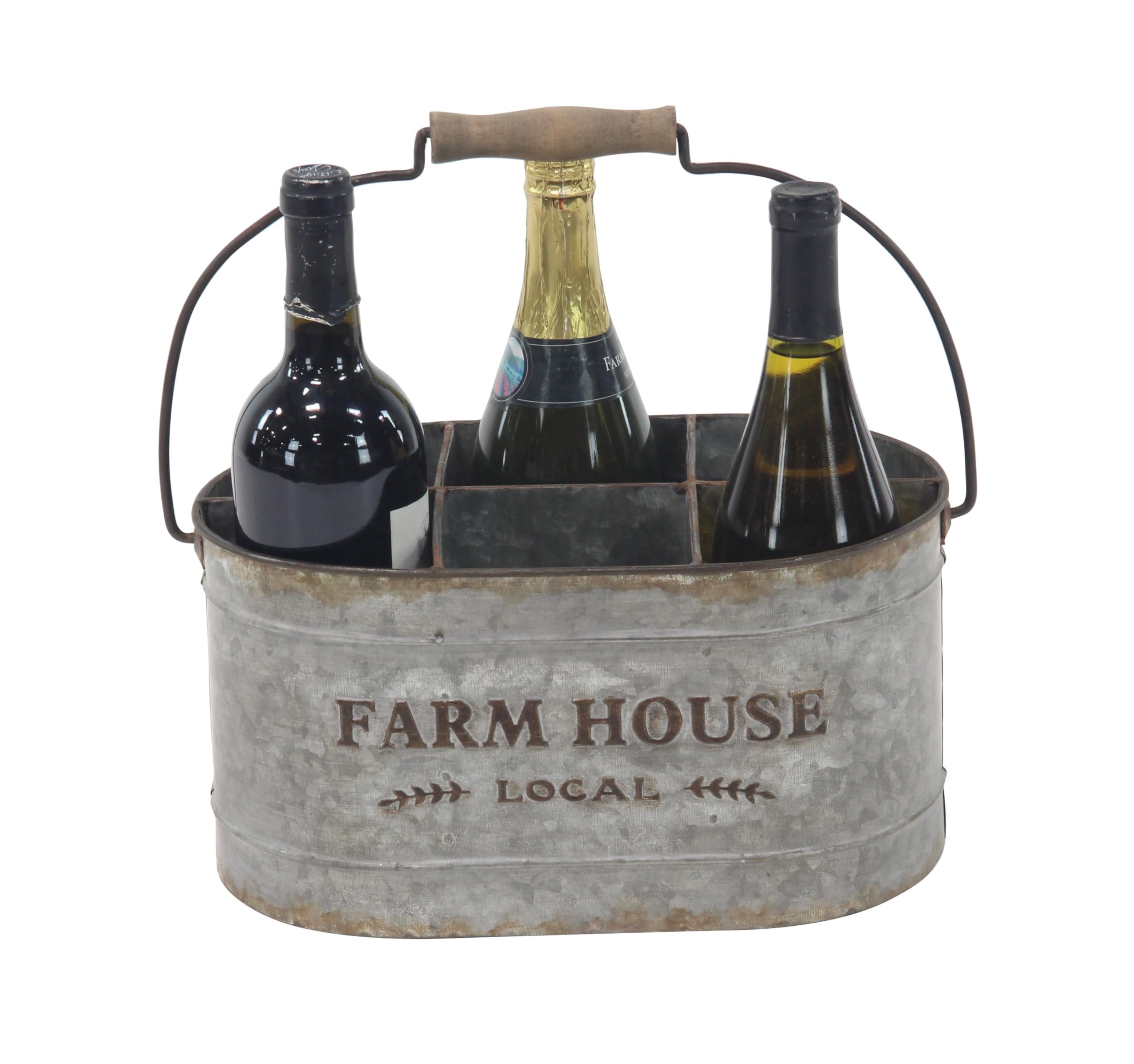 Deco 79 Farmhouse Wine Holder