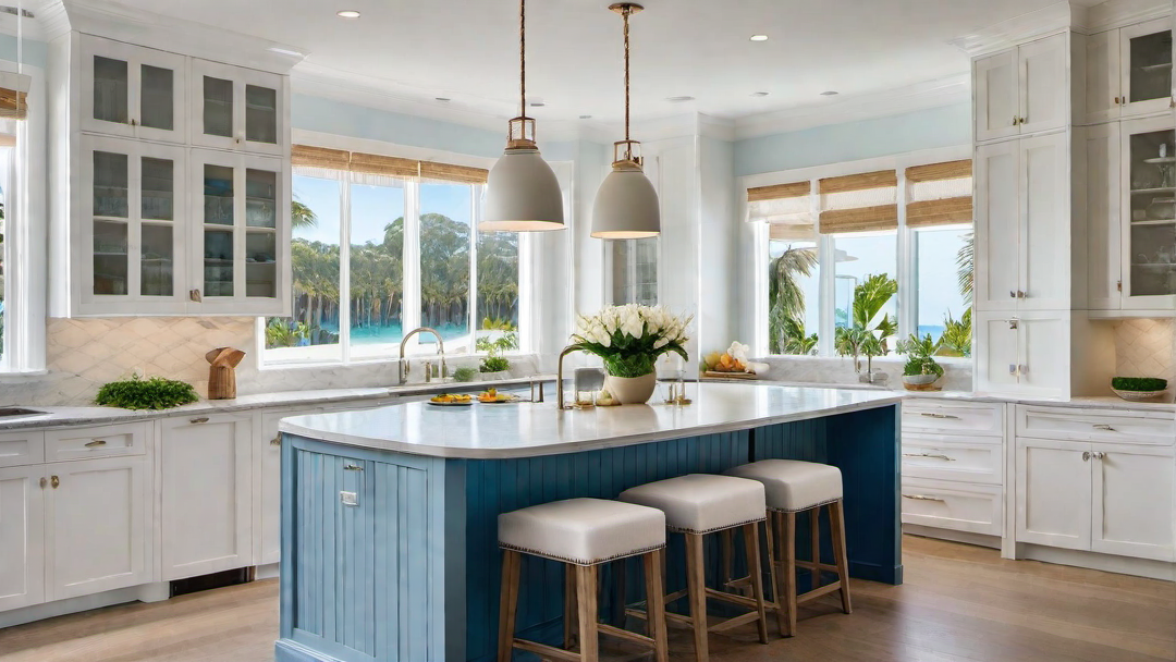 Island Paradise: Functional Kitchen Island in Coastal Theme