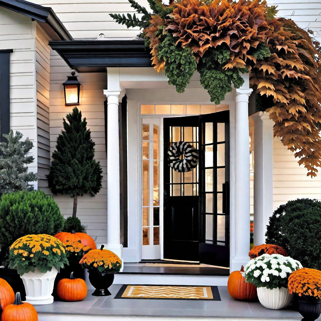 Monochrome Magic: Black and White Fall Decor