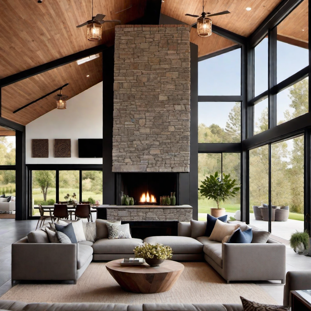 Fireplace Designs for Cozy Nights in Modern Barn Houses