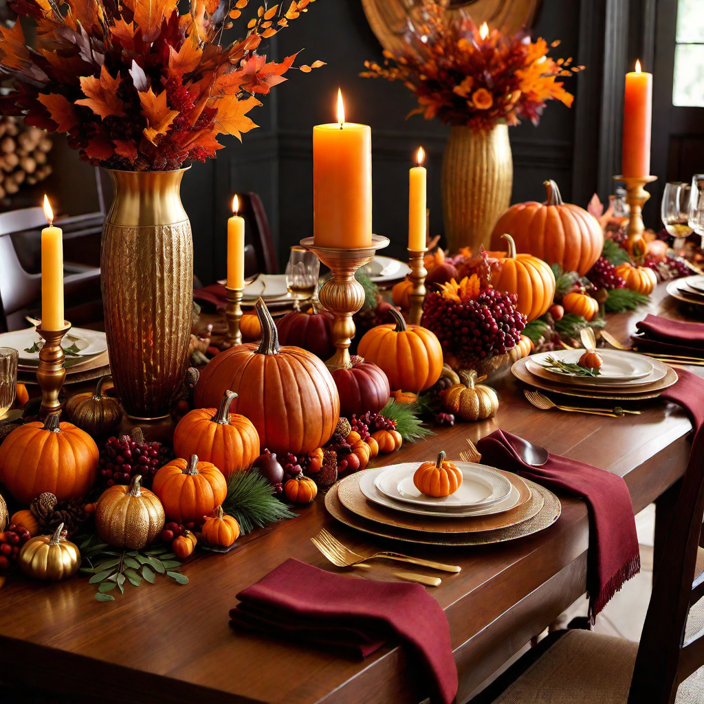 Candlelit Ambiance: Thanksgiving Table Lighting Ideas