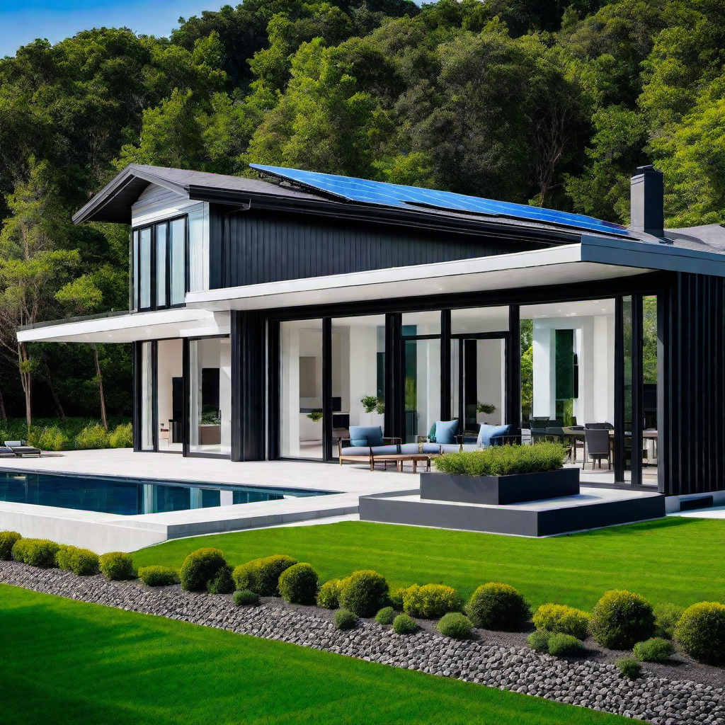 High-Tech Integration: Modern Smart House Exterior
