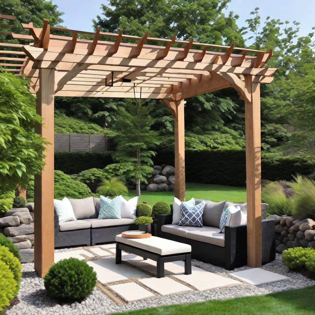 Zen Garden Vibes: Pergola with Japanese-inspired Design Elements