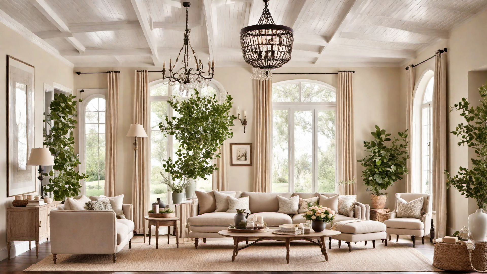 French Country Charm: Beige Home with Provincial Accents