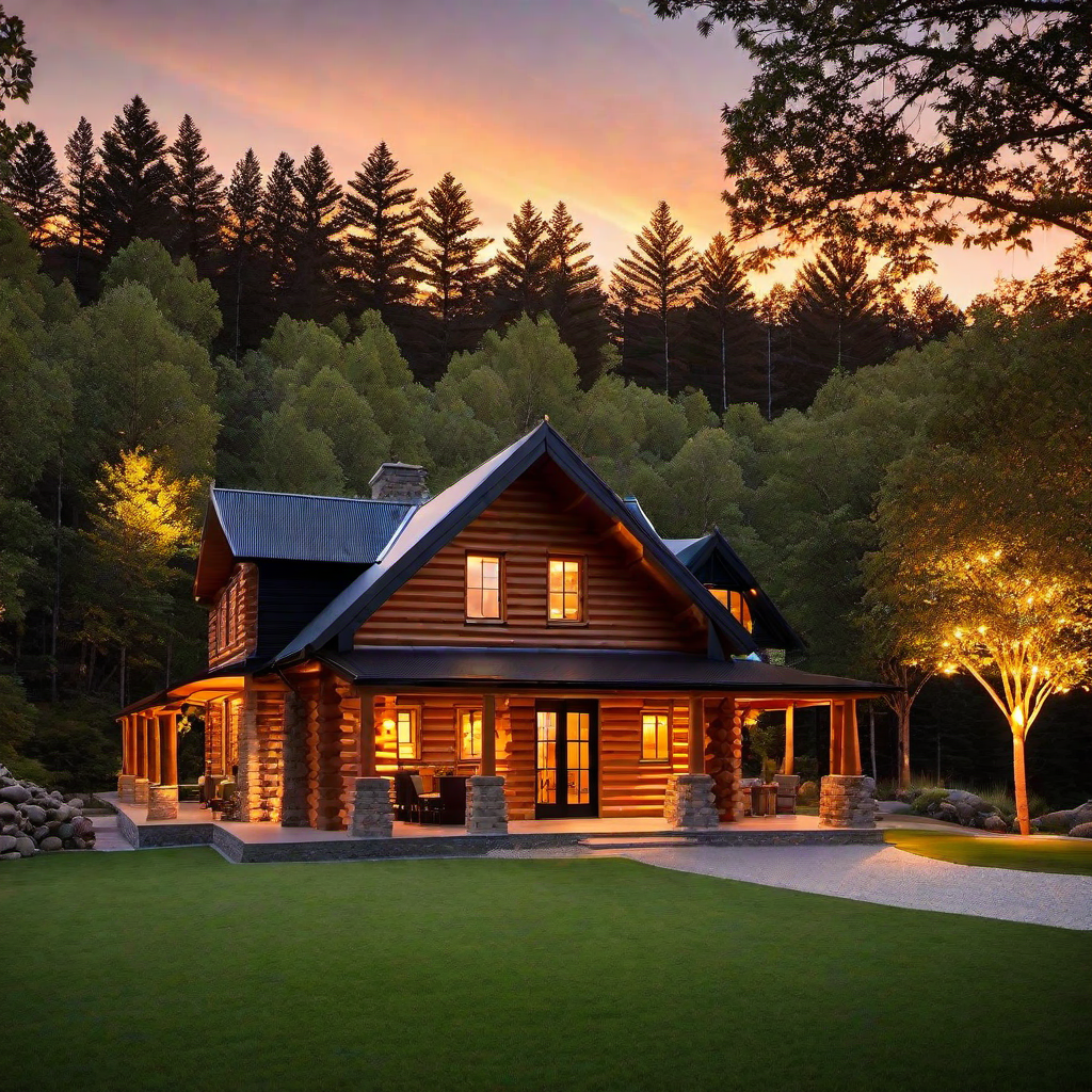Log Cabin Exterior Lighting: Creating a Warm Welcome