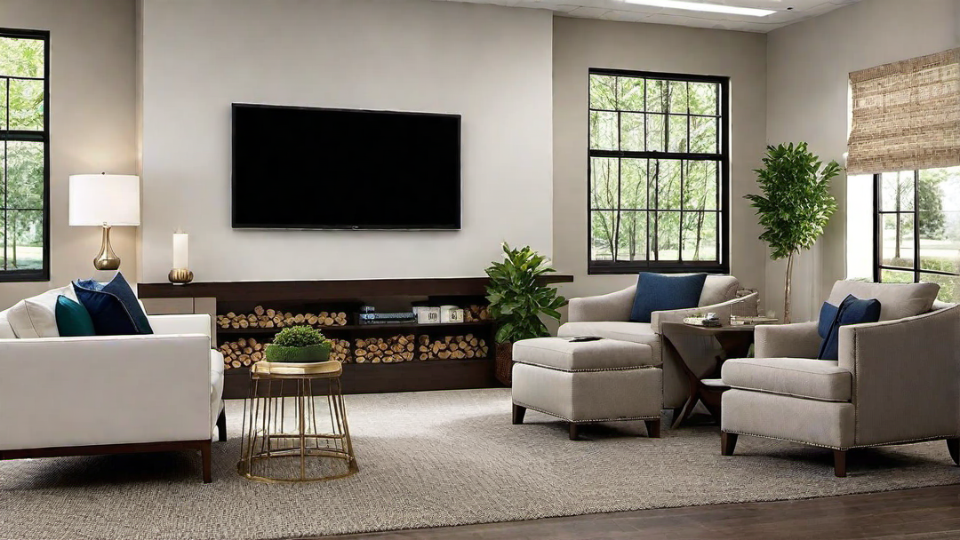 Multi-Purpose Space: Home Office and Lounge Area Combination