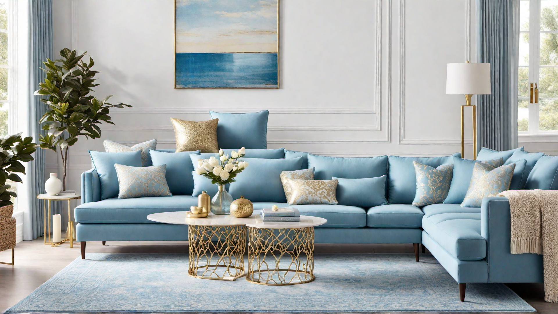Soothing Hues: Pale Blue Accents