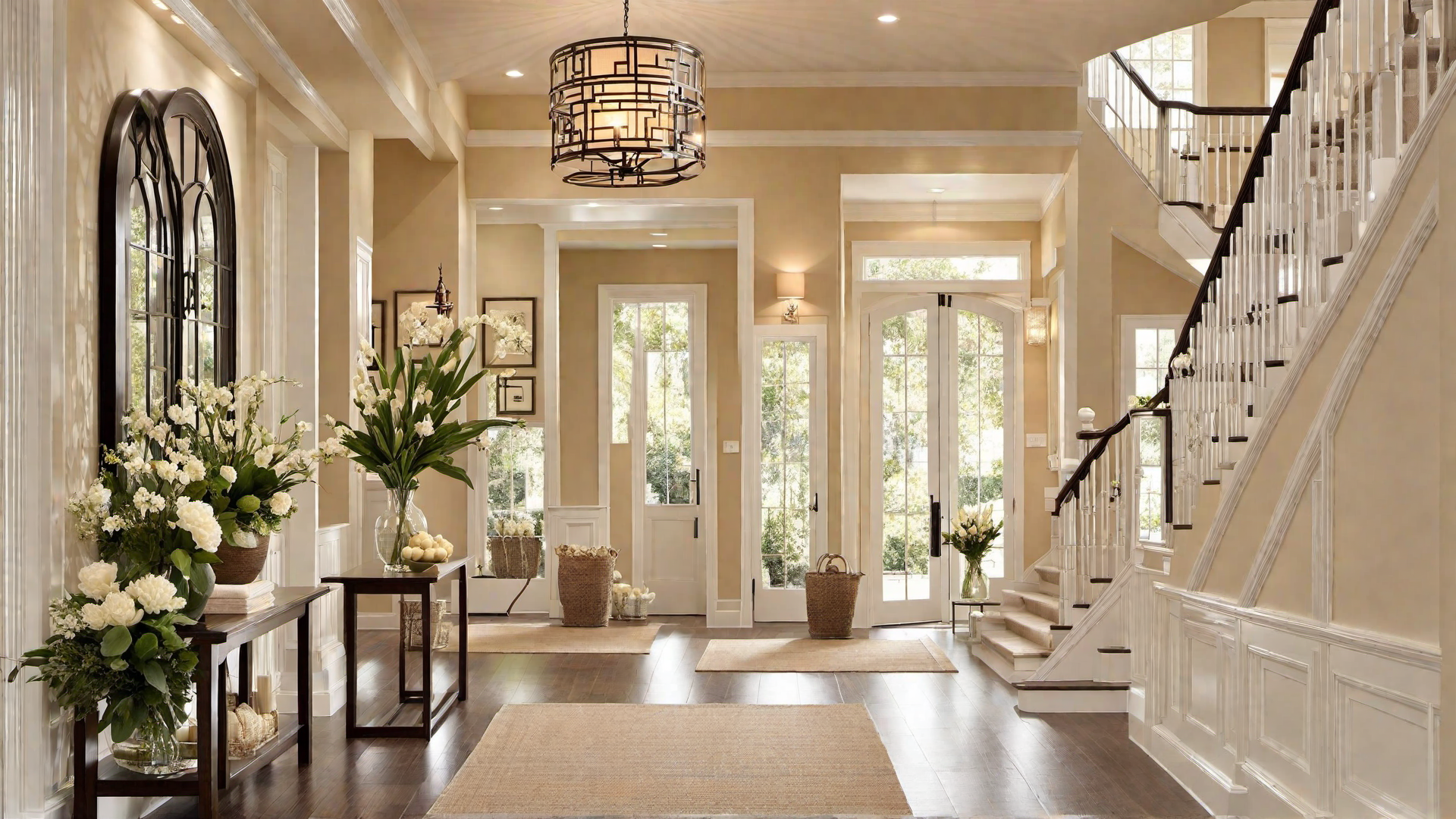 Inviting Atmosphere: Beige Foyer with Welcoming Vibe