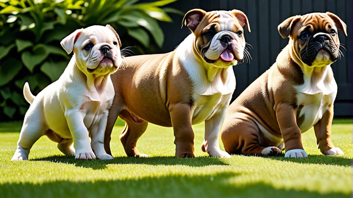 Summer Fun with Bulldog Puppies