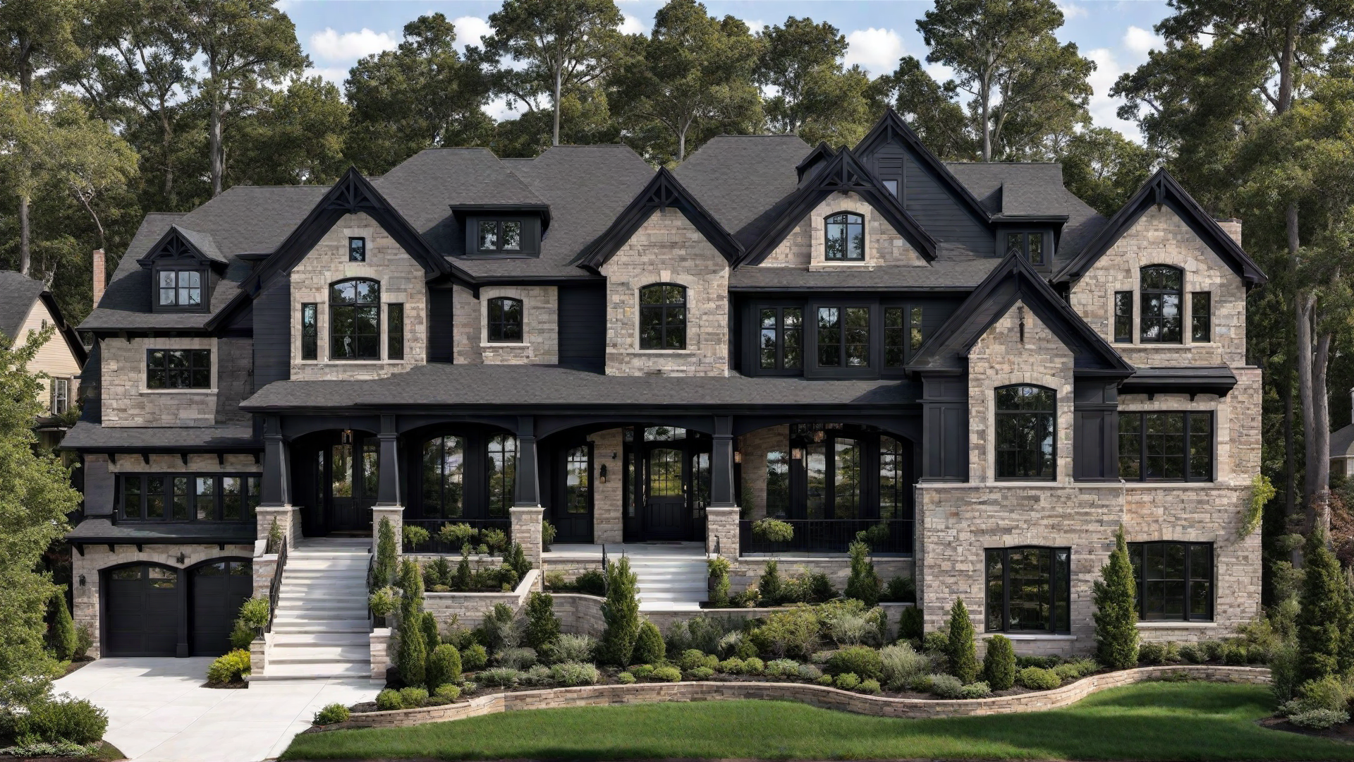 Eclectic Fixtures: Unique Black Exteriors with Artistic Styles
