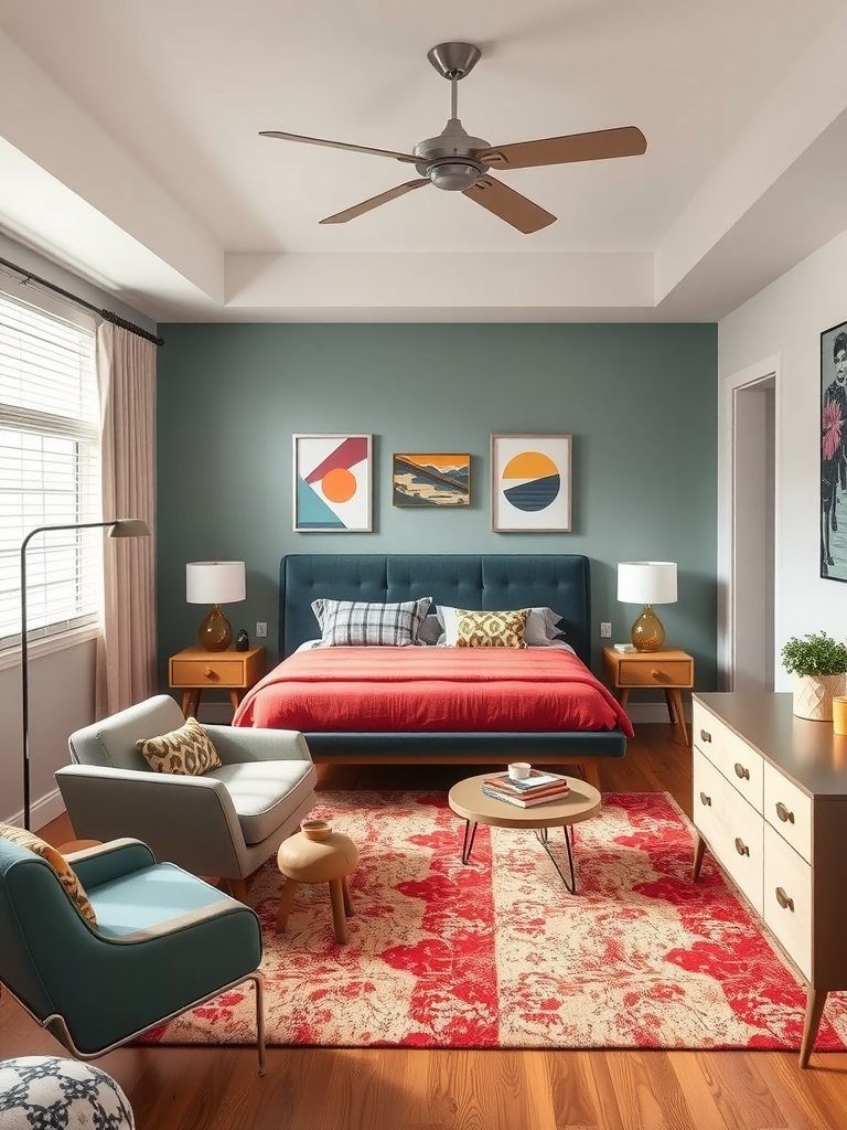 Atomic Age Influence in Mid-Century Modern Bedroom Decor