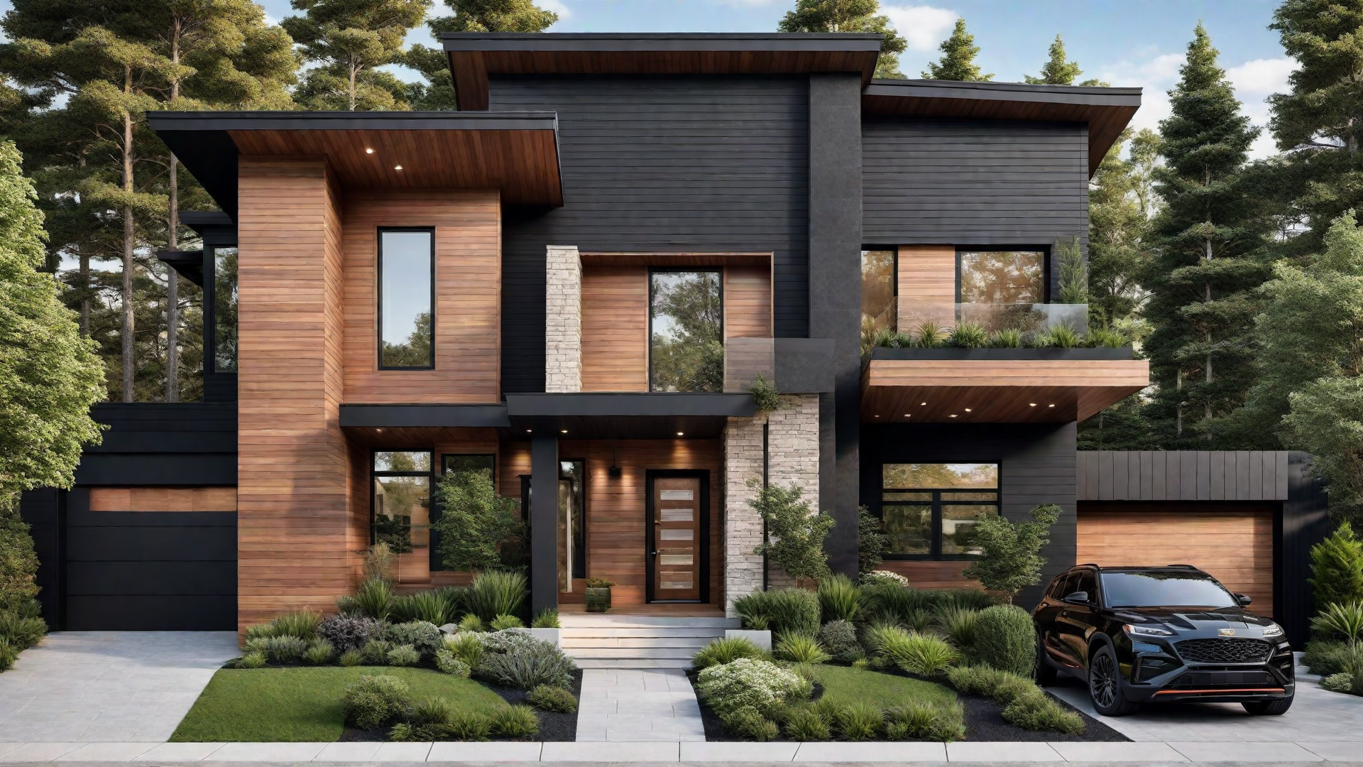 Dual-Tone Designs: Combining Black with Earthy Tones