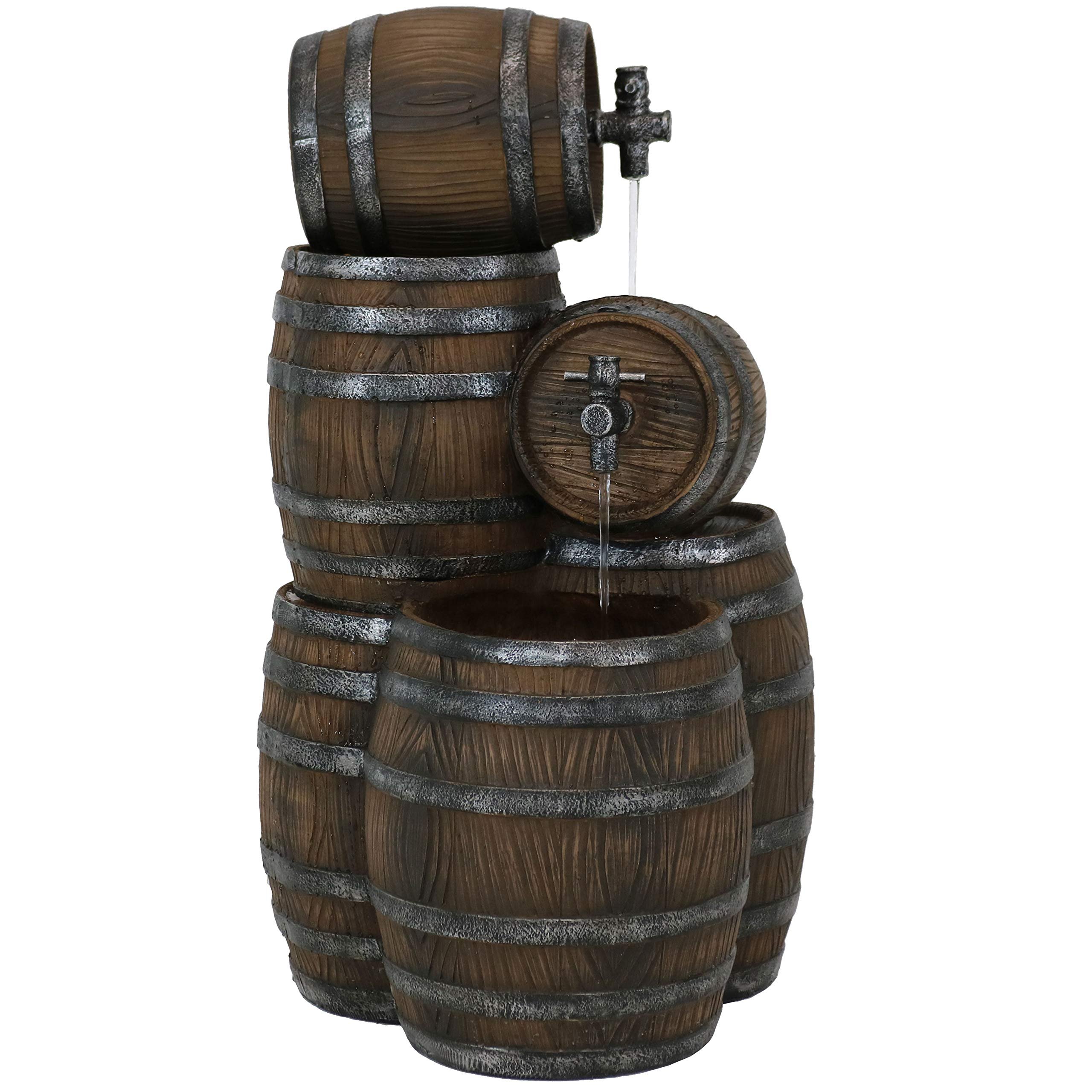 Sunnydaze Whiskey Barrel Fountain