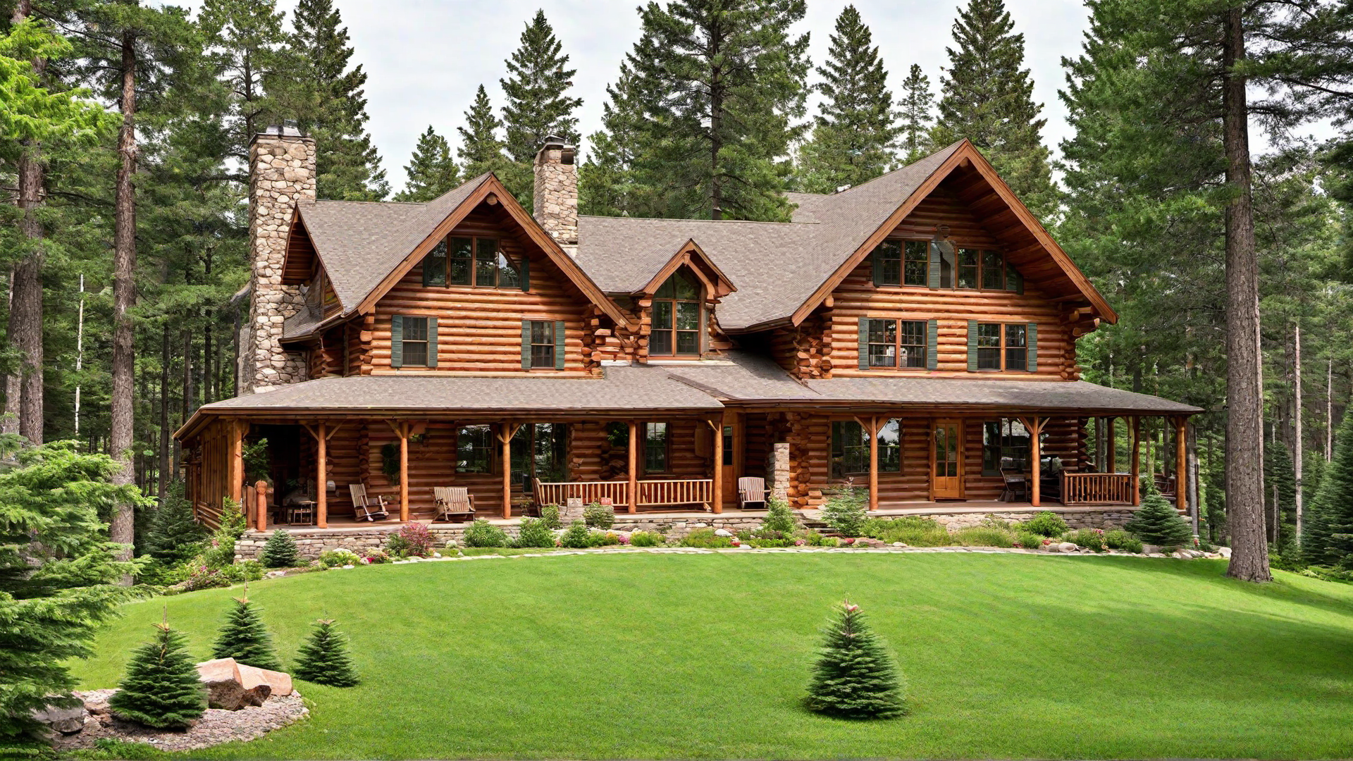 Log Cabin Chic: Rustic Style Interiors Extending to the Exterior