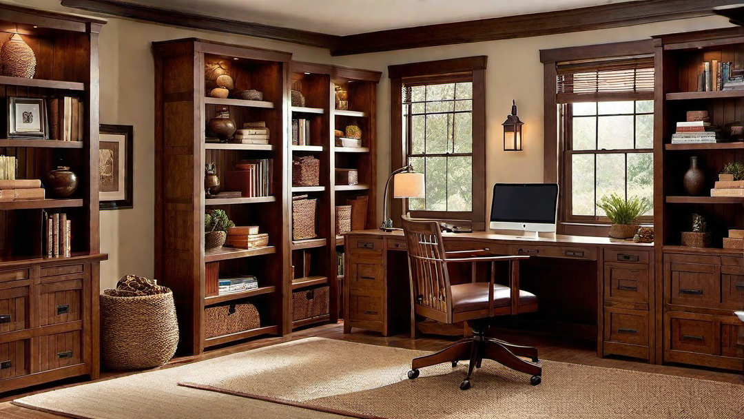 Craftsman Bedroom Workspace: Functional Yet Stylish