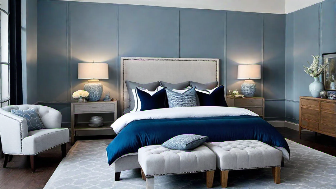 Creating a Tranquil Atmosphere with Blue-Grey Bedroom Tones