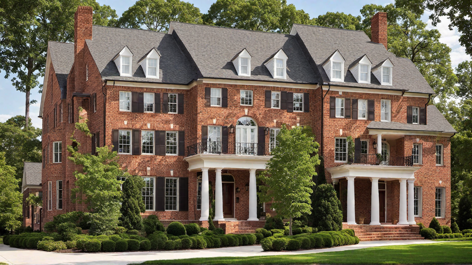 Brick Home with Grand Columns
