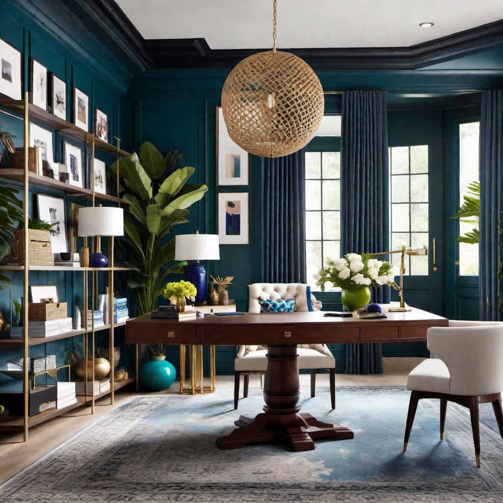 Maximalist Home Office Design