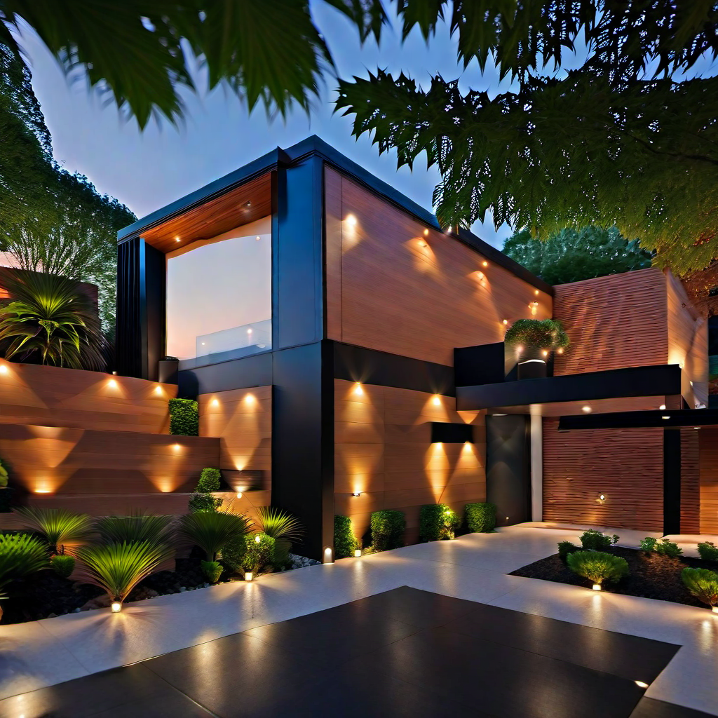 Sophisticated Style: Black House with Cedar Accents