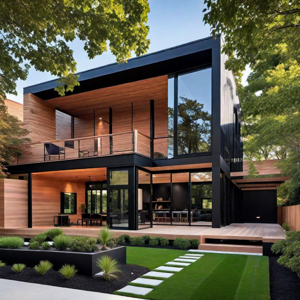 Black and Cedar Retreat: Outdoor Living at Its Best
